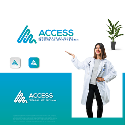 Access Logo abstract cancer chiropractic doctor eyecare logo logo design lung medical medicine pharmacy skincare