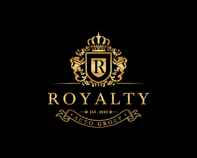 Royalty Logo auto crest elegancy elegant emblem gold lion logo logo design luxury royal royalty