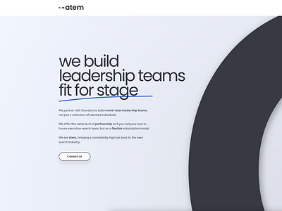 atem. - Website Holding Page Design & Development figma holding page landing page minimal underscore web design webflow