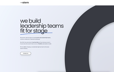 atem. - Website Holding Page Design & Development figma holding page landing page minimal underscore web design webflow