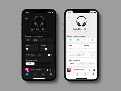 Aurily - Seamless Headphone Experience app branding cockpit concept dashboard design graphic design headphones headphones app ui vector