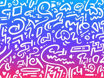Gradient doodle branding design graphic design illustration