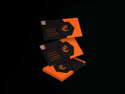 Unique business card branding graphic design logo