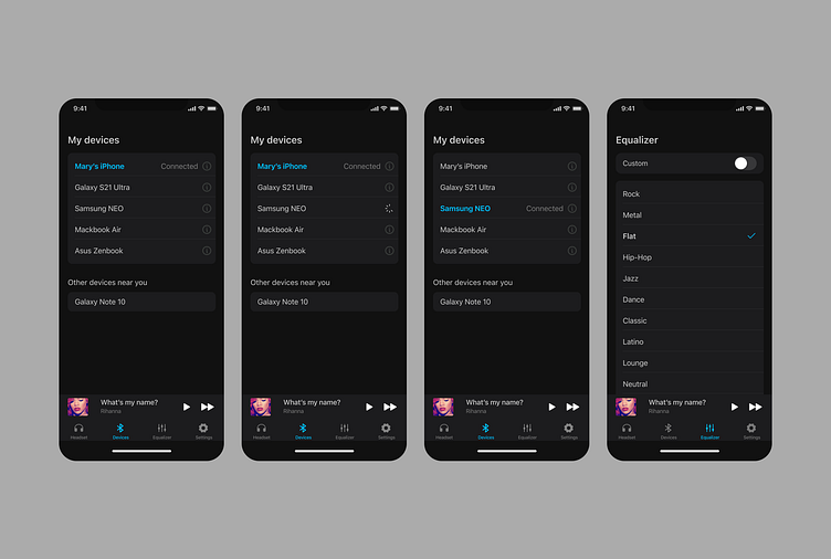 Aurily Seamless Headphone Experience by Mary UI on Dribbble