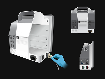 ELS Device Illustration 3d biotech illustrator