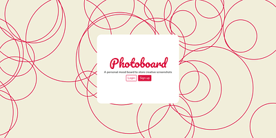 Photoboard app design typography ui ux