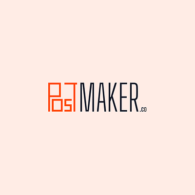 Postmaker logo design design logo typography