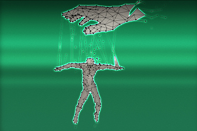 The suspended man design 3d animation banner branding design graphic design illustration logo ui vector