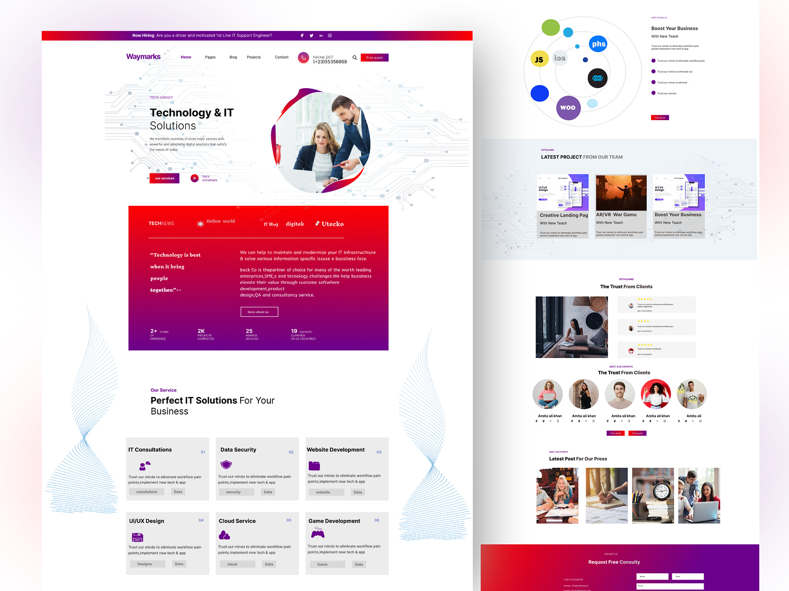 Practice Work: Landing Page Design by Waymarks on Dribbble