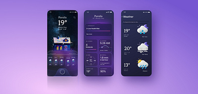 Weather Application app branding design graphic design illustration logo typography ui ux vector