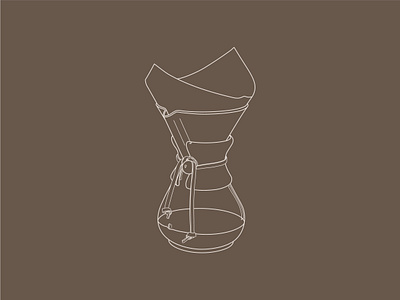 Chemex Coffee brew method chemex coffee coffee art coffee shop design filter filtered coffee graphic design illustration line art realistic