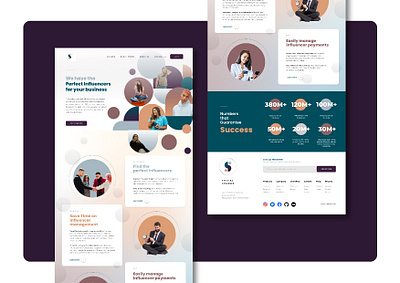 Website design for Influencers art branding colors graphic design illustration ui website