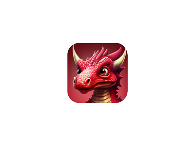 Red Dragon - iOS App Icon 3d animated animation app dragon graphic design icon ios ios app icon ios icon logo