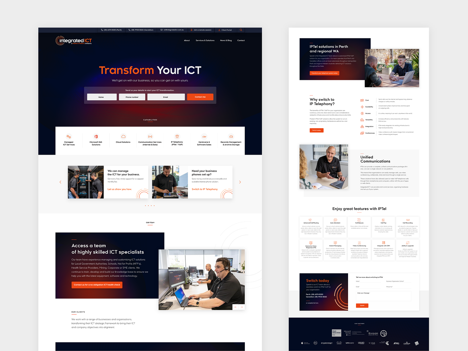 Integrated ICT Website Design by Oscar Guevara on Dribbble