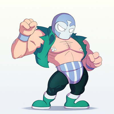 Jack of Clubs (Wrestling theme) art cartoon character character design concept art design illustration