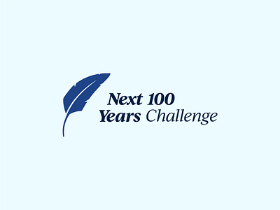 100 Years Challenge – Logo Concept branding challenge competition crowd sourcing feather foundation future graphic design logo non profit pen quill website logo