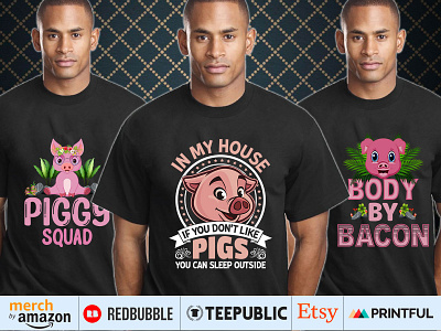 PIG T-Shirt Design Bundle branding design graphic design how to design a shirt how to design a t shirt how to design a t shirt illustration pig pig shirt pig t shirt pig tshirt pig vector pig vintage t shirt design t shirt design t shirt design free t shirt design idea t shirt design illustrator tshirt free idea vector