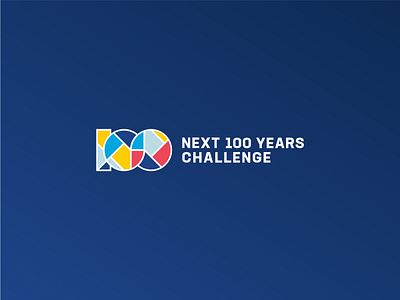 100 Years Challenge Logo 100 100 years abstract branding challenge colorful competition crowd sourcing foundation graphic design logo mosaic non profit stained glass website logo