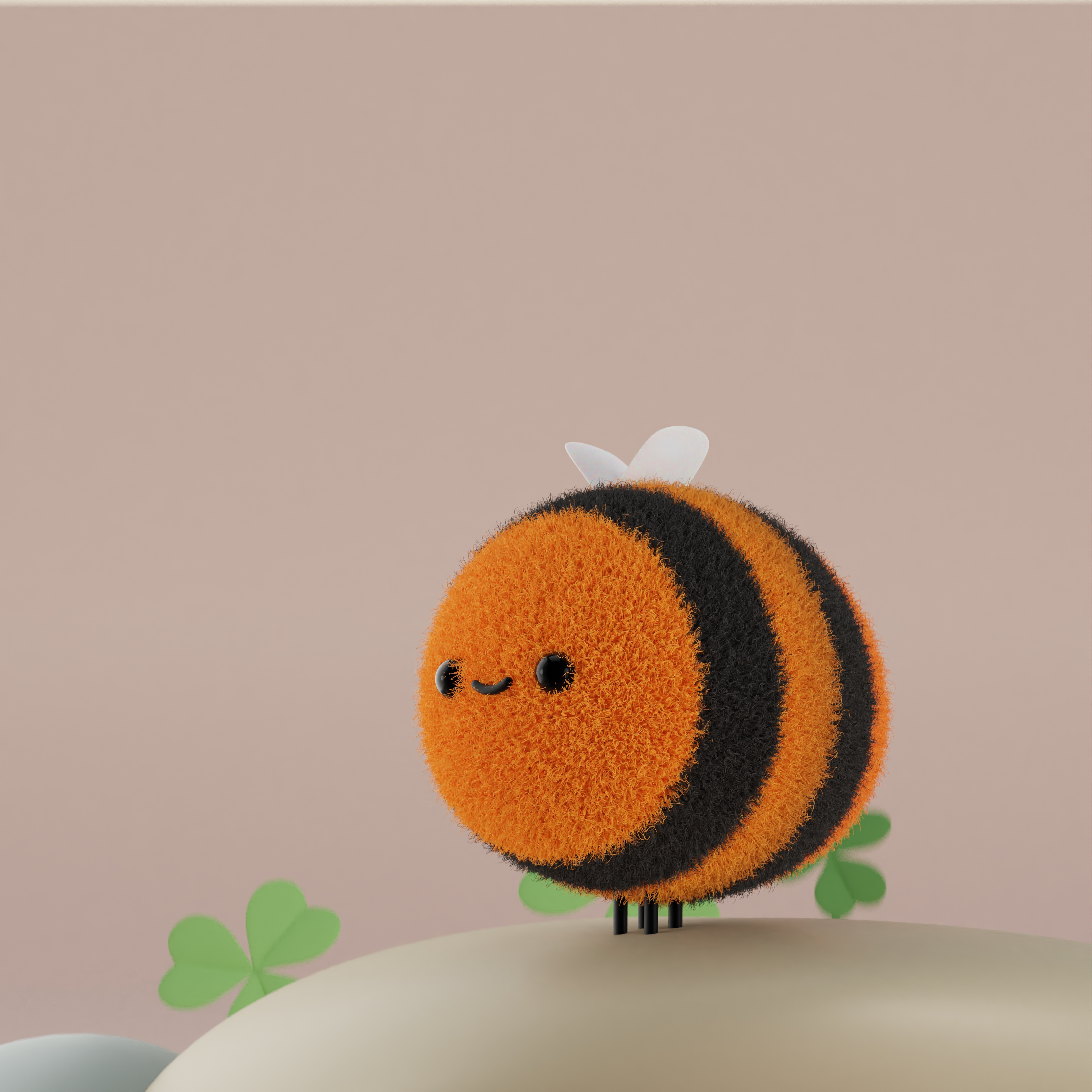 The Busy Bees 3D Illustration 3d 3d mo adobe photoshop amazing animation blender 3d branding character cute effect free 3d free download graphic design logo maya motion graphics text effect trending wow