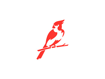 Cardinal Logo Concept bird branding cardinal design graphic design illustration illustrative logo logo mark negative space red