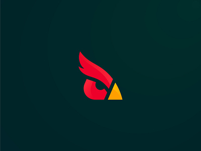 Cardinal Logo Concept abstract bird branding cardinal graphic design icon illustration logo red vector
