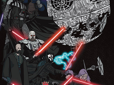 The power of the Sith art darth vader design draw graphic design illustration kicks logo star wars vector