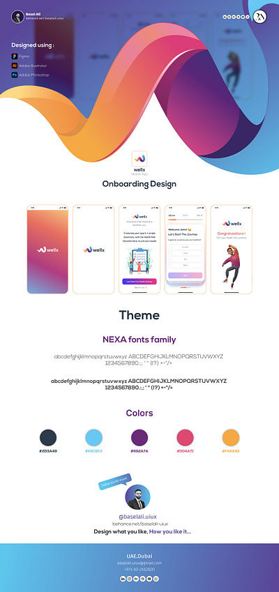 Mobile app onboarding screens design design ui ux