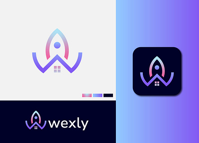 Wexly - W Letter Logo - Real Estate Logo 3d logo brand identity branding business logo creative logo custom logo design design logo gradient logo graphic design logo logo design logotrend modern logo professional logo real estate logo vector w icon w letter w logo