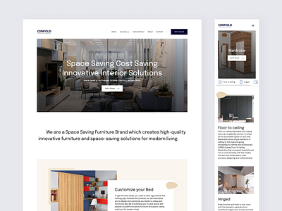 Comfold Interiors UI/UX Design and Webflow Development design graphic design home interior home interior uiux ui uiux ux website design