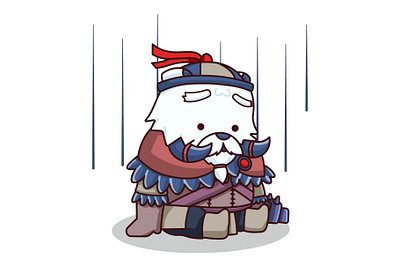 Tusk annoyance character dota dota2 illustration sad tusk vector