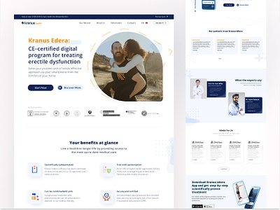 Healthcare Mobile Landing page UI/UX animation application health branding business doctor graphic design healt logo medical men health motion graphics product design ui user experience userinterface