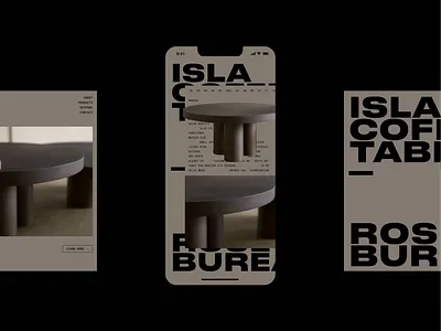 Furniture Bureau - mobile furniture mobile swiss typography website