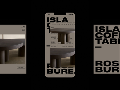 Furniture Bureau - mobile furniture mobile swiss typography website