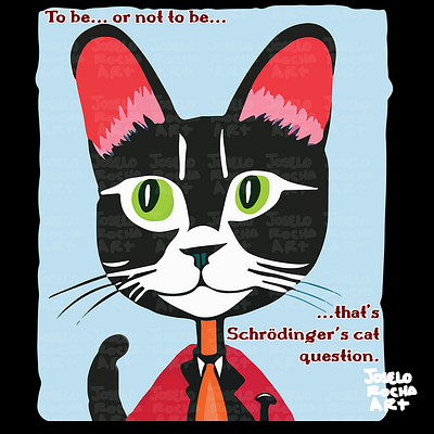 Cat Shirt : Schrodinger's cat to be or not to be funny