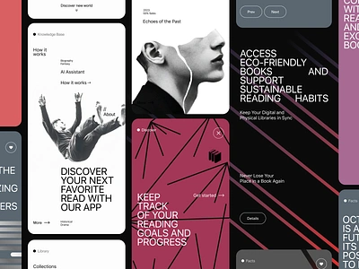 Books Library - Mobile App Concept app branding concept creative design ebook elibrary geeks illustration inspiration ios mobile readers ui ux