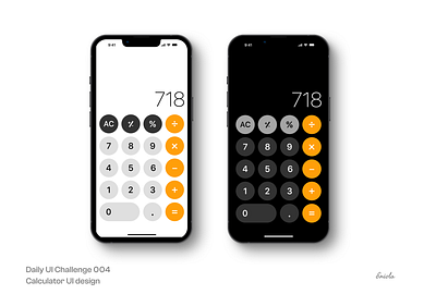 Calculator UI Design app apple calculator ui design graphic design iphone design mobile design ui uiux ux