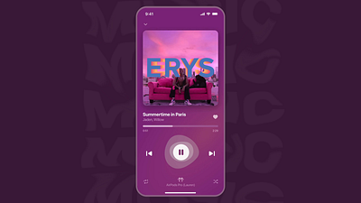 ECHO - Music App animation app design mobile music player podcast ui ux