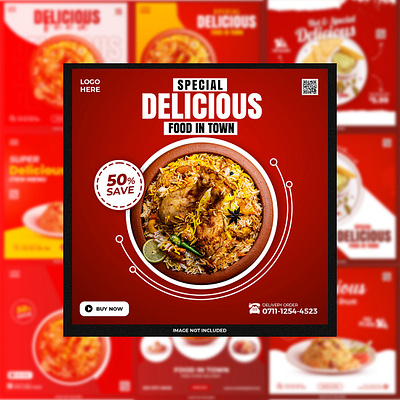 10 Food Menu Restaurant Delicious Banner Photoshop PSD branding graphic design motion graphics post design shaon design shaon design stocks social media template web design web template