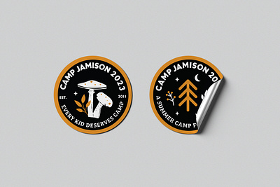 Camp Jamison branding clothing design design graphic design illustration marketing merchandise pin print design sticker t shirt design