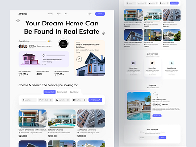 Real Estate Landing Page apartment clean corporate website design falconthought investment company landing page landing page design real estate ui ui design ux website