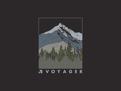 Apparel Graphic - Voyager apparel graphic illustration mountains outdoor apparel voyager goods