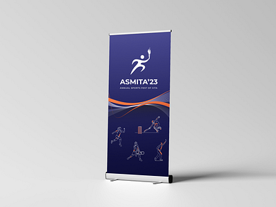 ASMITA'23 STANDEE asmita graphic design roll up banner rollupbanner sportsfest standee