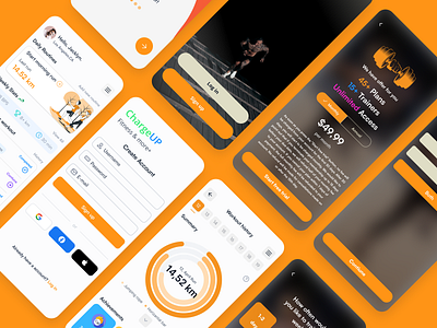 ChargeUp - Fitness & More+ design landing ui ux