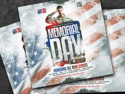 Memorial Day Flyer Template national