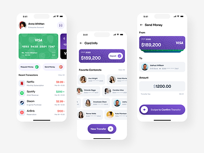 Finance Mobile App animated ui animation app ui concept finance finance app finance management gradients illustration interaction design minimal design money motion graphics ui uidesign uimotion userinterface