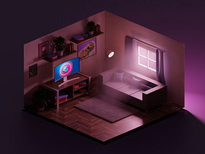 Room in Blender 3d 3ddesign blender room