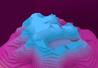 TØPØ 3d c4d cinema 4d design graphic design illustration mountain topography