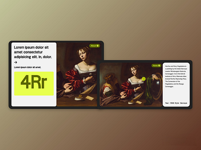 Baroque art explainer page with View Transitions API SPA 100daysofcode art baroque caravaggio css grotesk html javascript museum painter painting spa ui viewtransition viewtransitionsapi webdesign