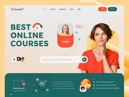Educational Web Design by Imran Hossen for Orizon: UI/UX Design Agency ...