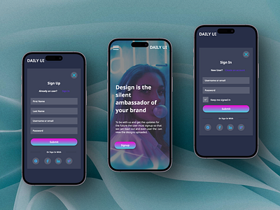 #DailyUI 001 dailyui dailyui001 design signup ui ux webdesign
